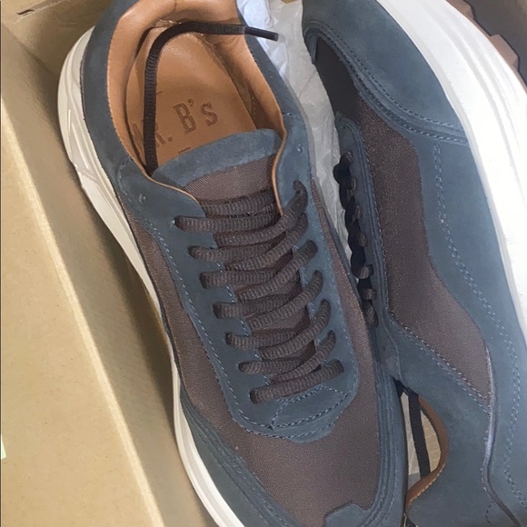 Men's Blue and Brown Sneakers - Picture 2 of 4